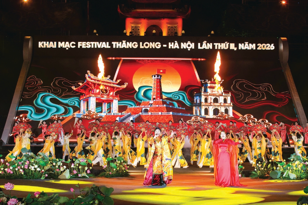 Đêm khai mạc Festival Thăng Long - Hà Nội, lần thứ II, năm 2026 được dàn dựng kết hợp nhiều công nghệ hiện đại, kết nối ký ức và hiện tại, ngày 11/9/2026.