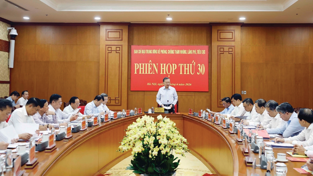 Tổng Bí thư, Chủ tịch nước Tô Lâm chủ trì phiên họp thứ 30 Ban Chỉ đạo Trung ương về phòng, chống tham nhũng, lãng phí tiêu cực, ngày 18/6/2026.